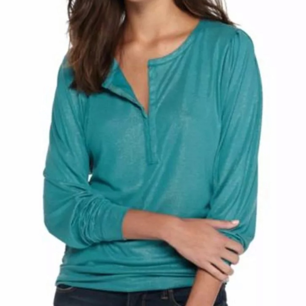 Free people Olivia glitter pleaded top